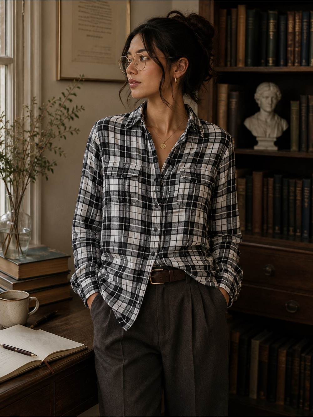 Madewell Kemp Ex-Boyfriend Plaid Button Down | Academia Chic Flannel Shirt